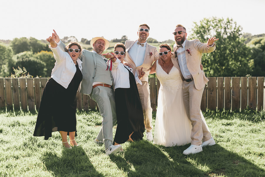 photos de groupe fun et rigolote au manoir de porspoden