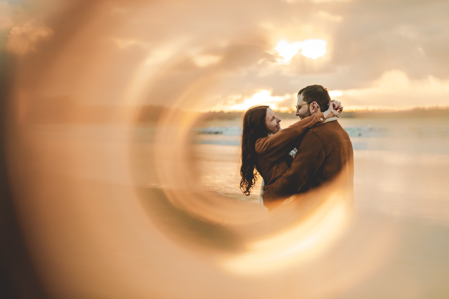 effet artistique photos de couple plage
