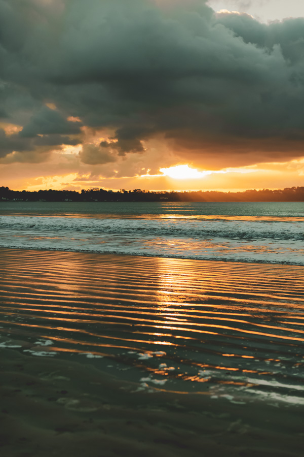 magnifique coucher de soleil Saint michel en greve seance couple