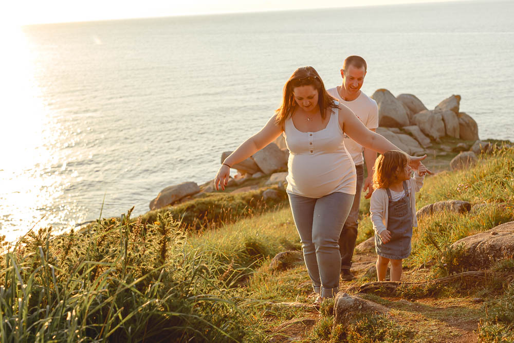 magnifique lumiere dorée seance photo grossesse