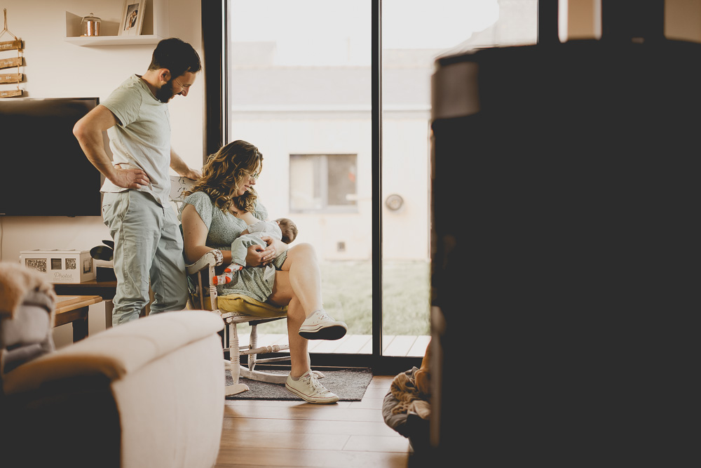 portrait de famille maison naturel